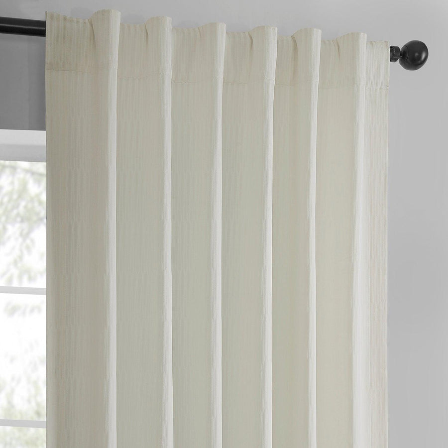 Ivory Lounge Embossed Velvet Curtain - HalfPriceDrapes.com