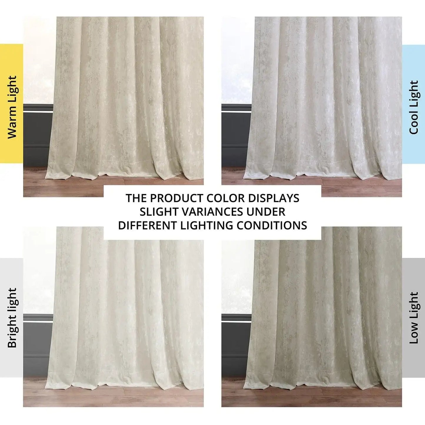 Champagne Lush Crush Velvet Curtain - HalfPriceDrapes.com