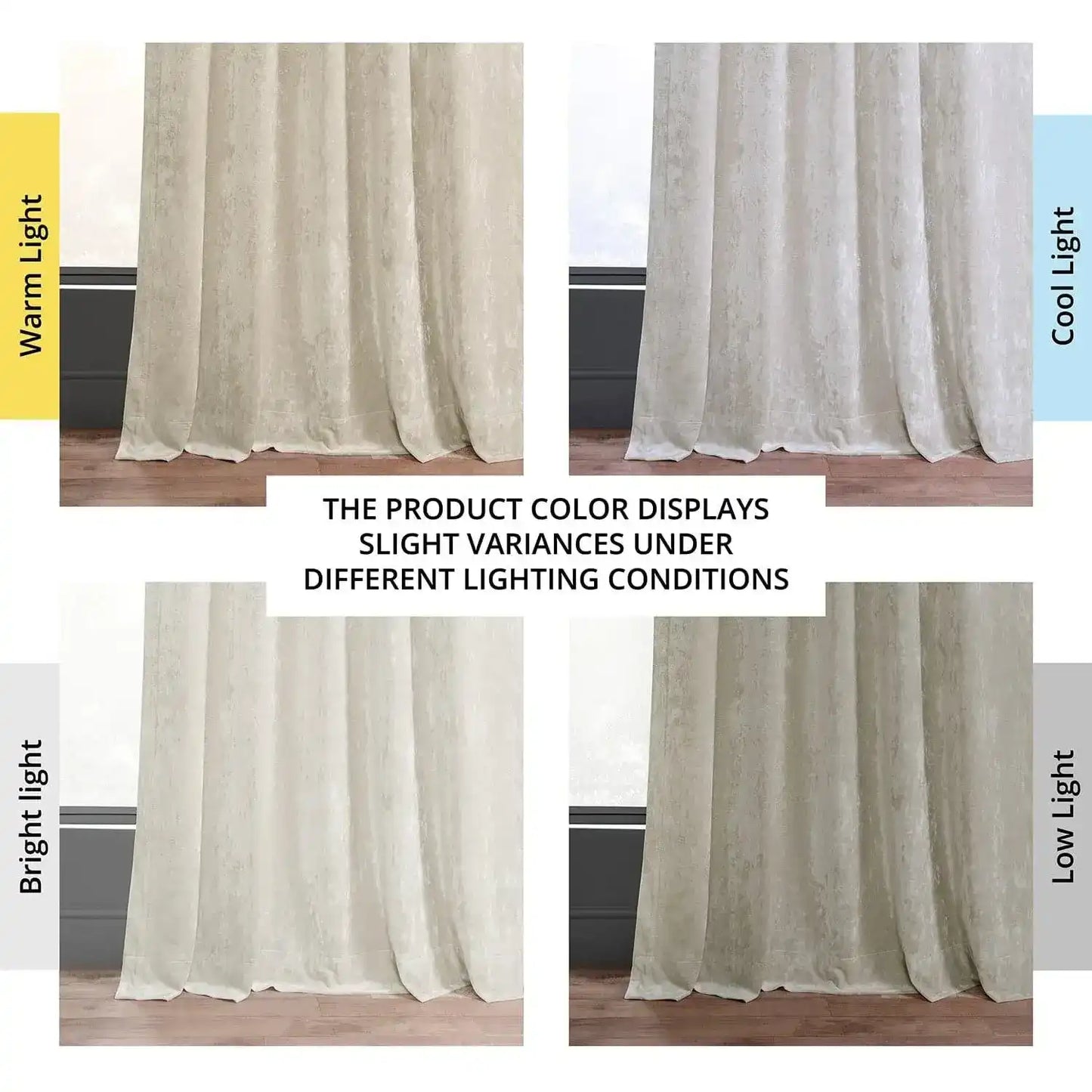 Champagne Lush Crush Velvet Curtain - HalfPriceDrapes.com