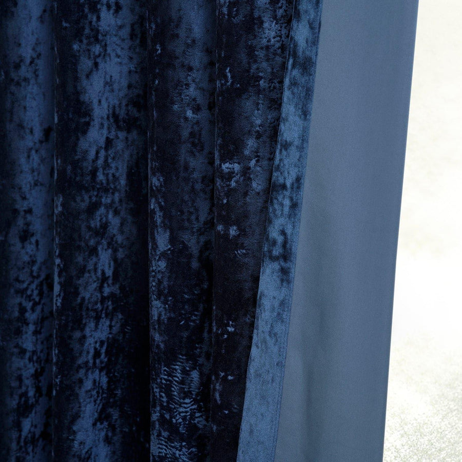 Sapphire Blue Grommet Lush Crush Velvet Curtain - HalfPriceDrapes.com