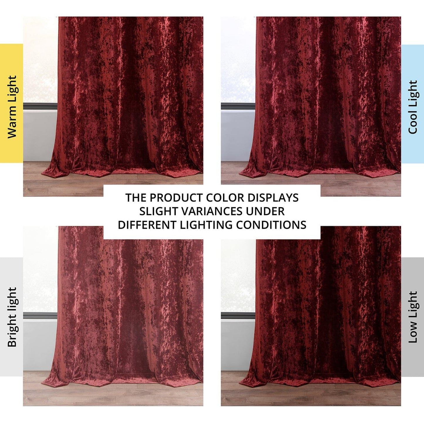 Ruby Red Grommet Lush Crush Velvet Curtain - HalfPriceDrapes.com