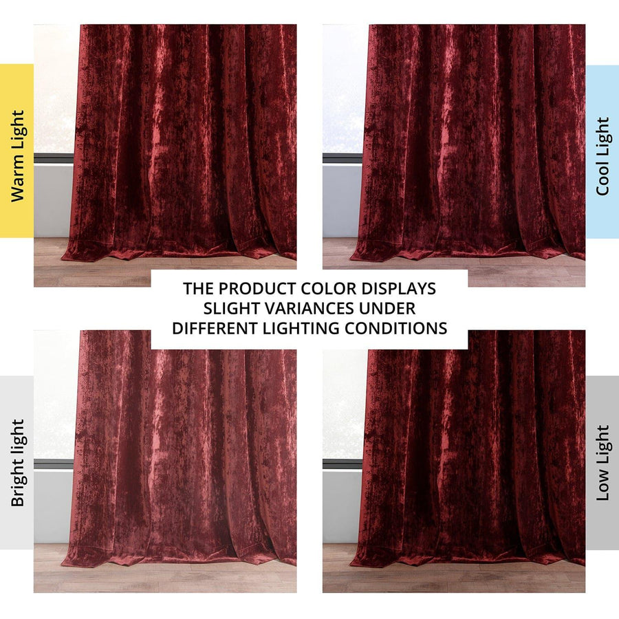 Ruby Red Lush Crush Velvet Curtain - HalfPriceDrapes.com