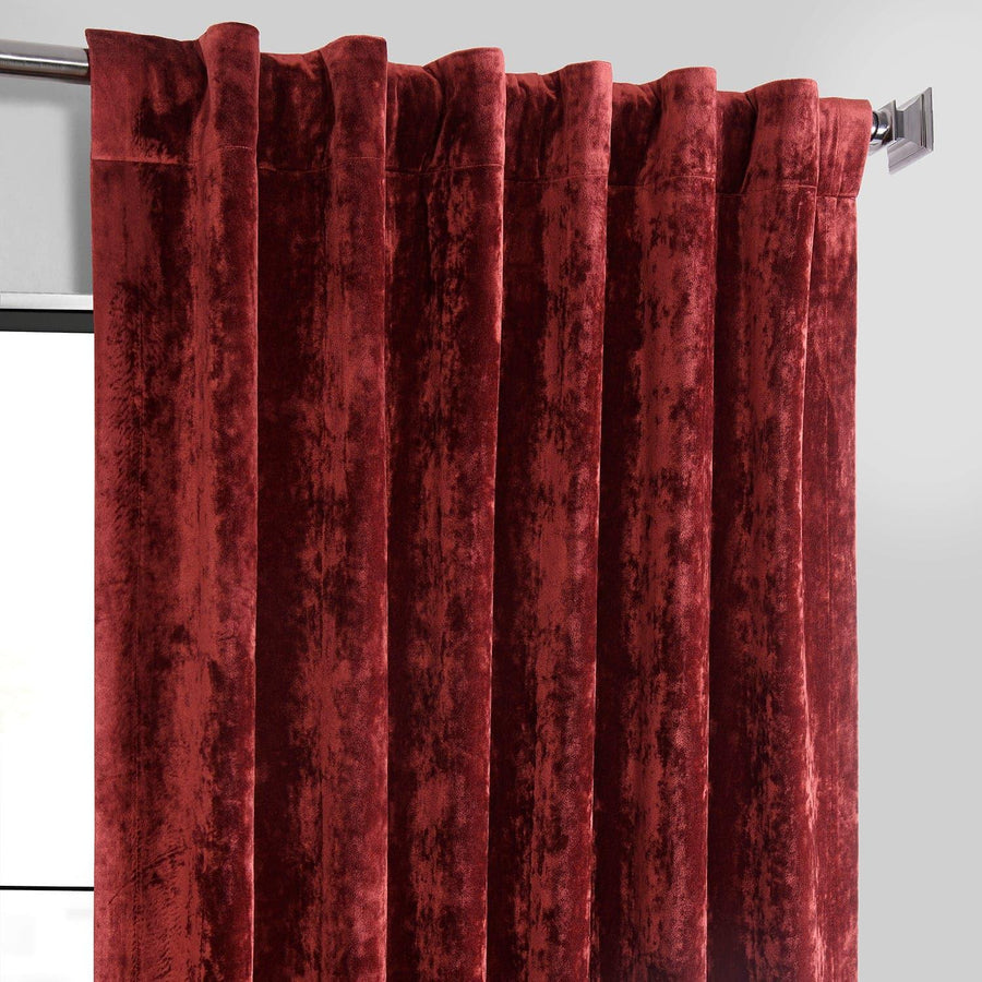 Ruby Red Lush Crush Velvet Curtain - HalfPriceDrapes.com