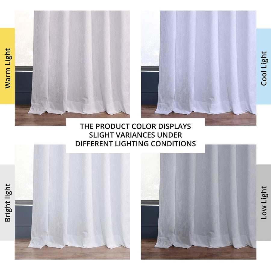 Pearl White Lush Crush Velvet Curtain - HalfPriceDrapes.com