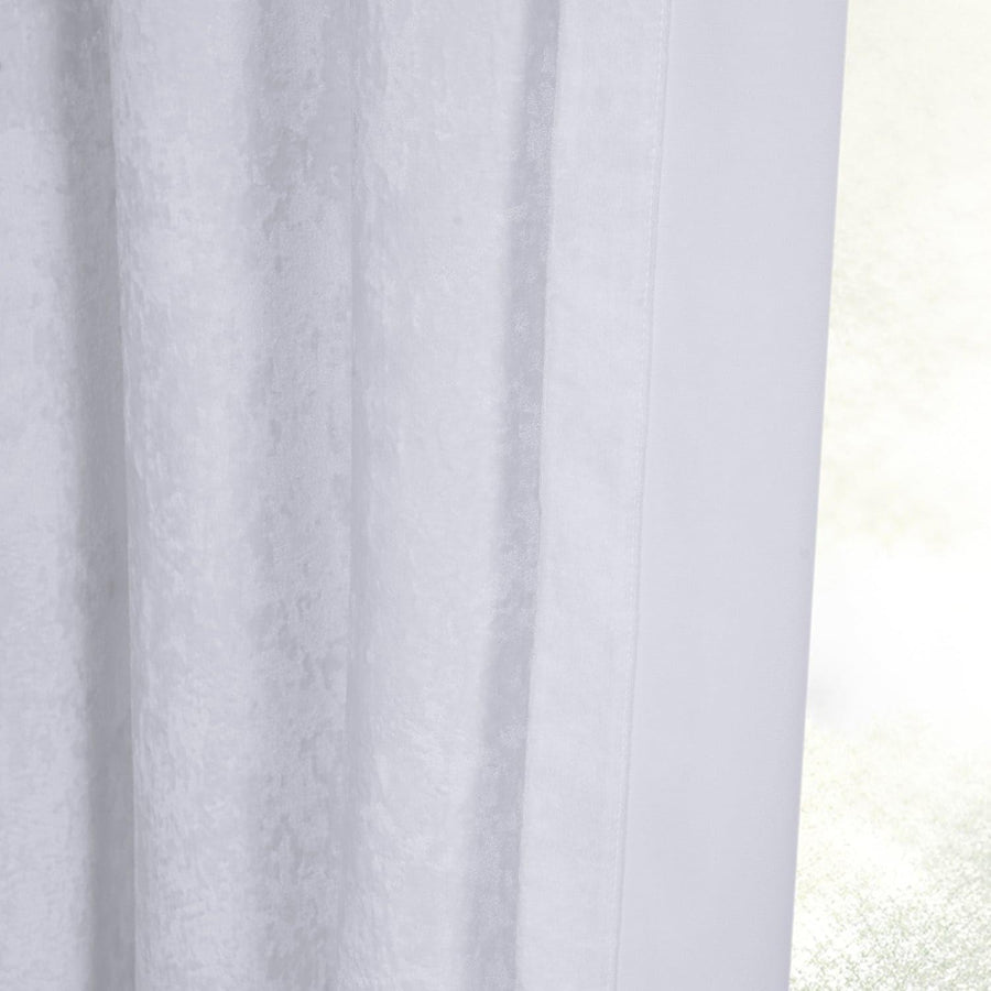 Pearl White Lush Crush Velvet Curtain - HalfPriceDrapes.com