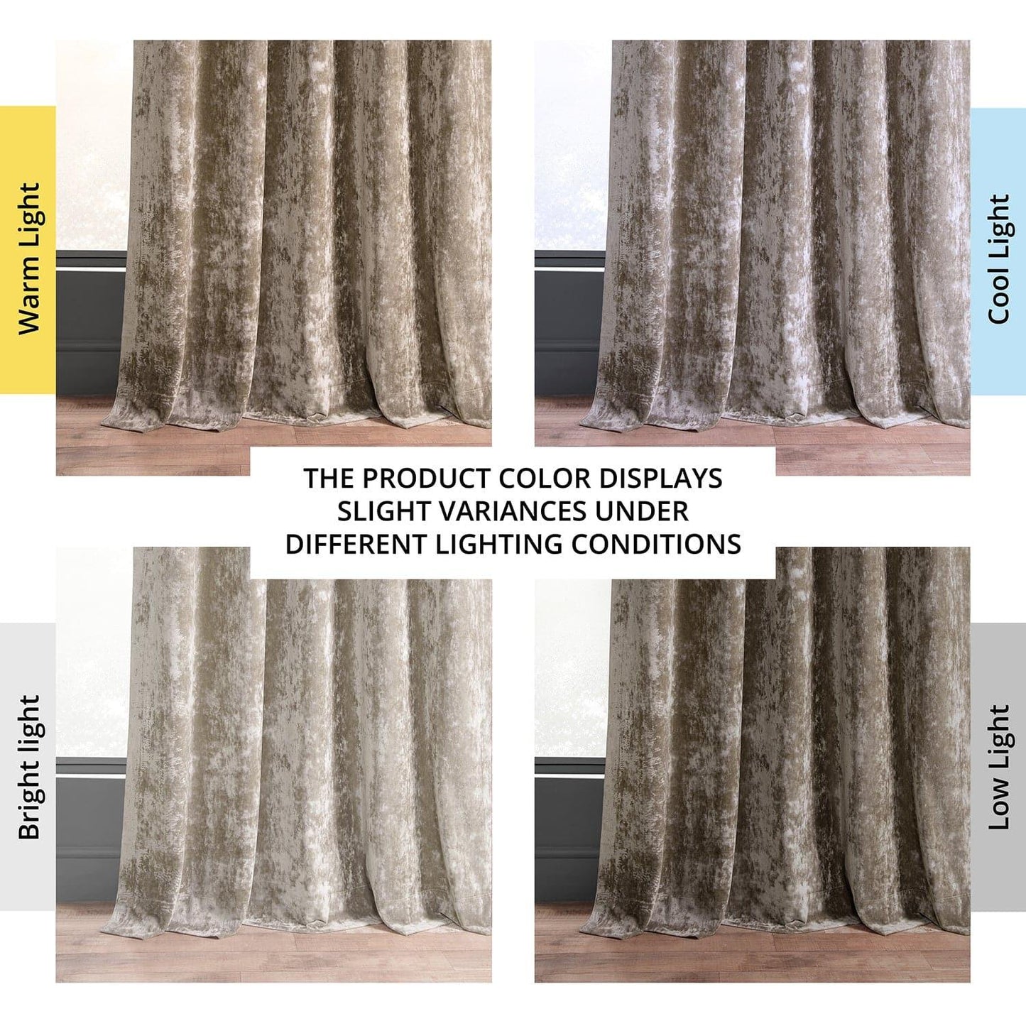 Taupe Lush Crush Velvet Curtain - HalfPriceDrapes.com