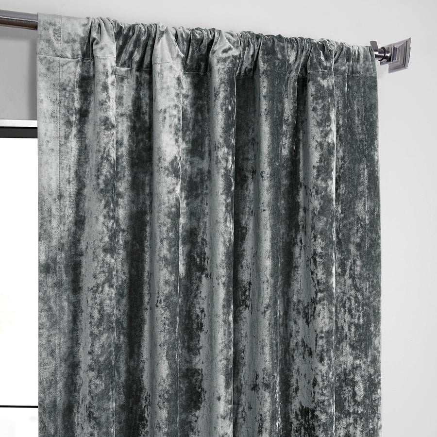 Stone Grey Lush Crush Velvet Curtain - HalfPriceDrapes.com