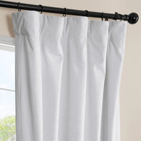 White Ravello Burnout Velvet Room Darkening Curtain