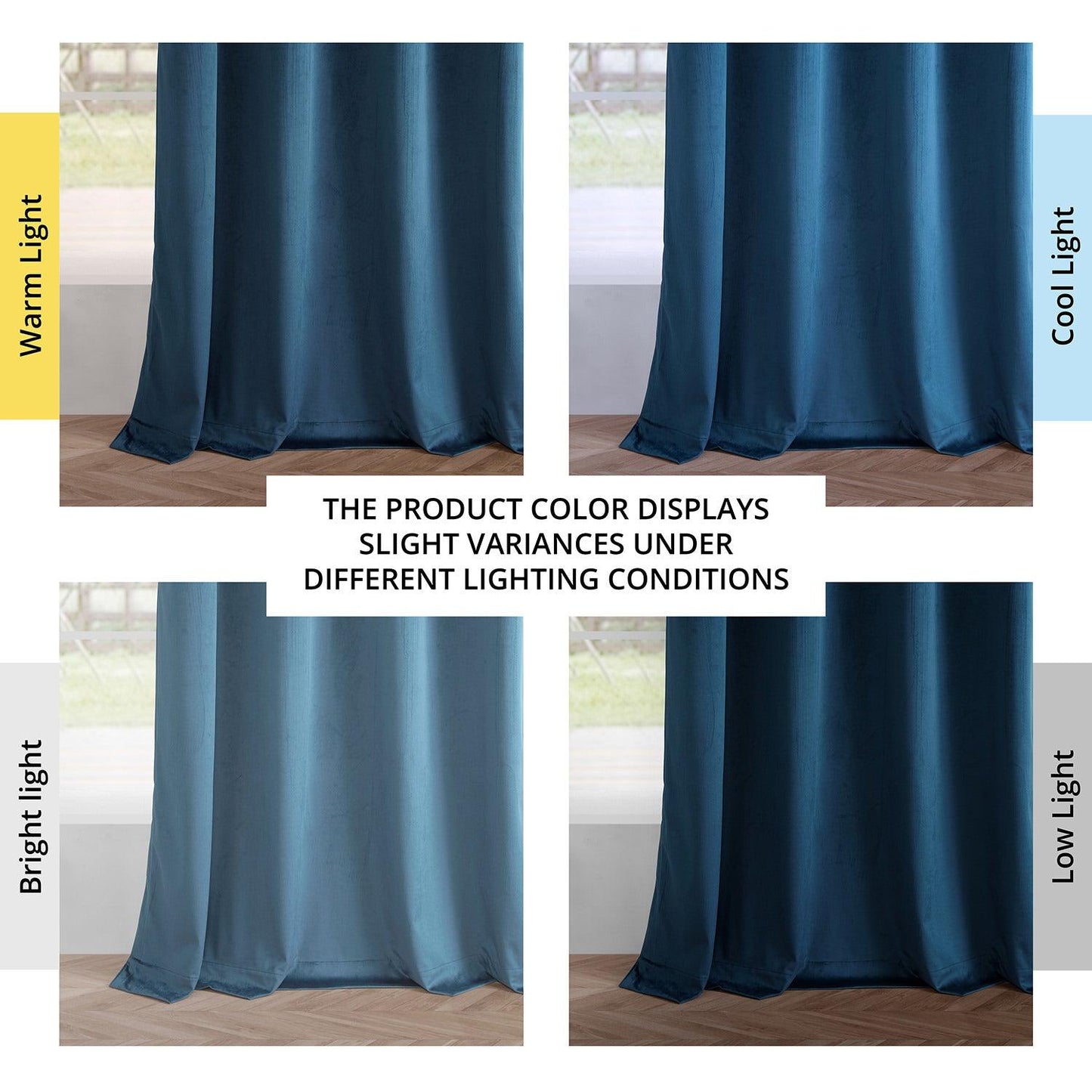 Dark Blue Grommet Simply Velvet Room Darkening Curtain Pair (2 Panels)