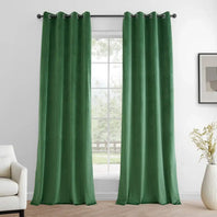 Green Grommet Simply Velvet Room Darkening Curtain Pair (2 Panels)