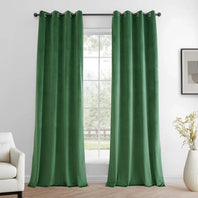 Green Grommet Simply Velvet Room Darkening Curtain Pair (2 Panels)