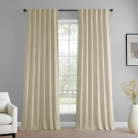Light Ivory Simply Velvet Curtain Pair (2 Panels) - HalfPriceDrapes.com