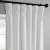 White Simply Velvet Curtain Pair (2 Panels) - HalfPriceDrapes.com