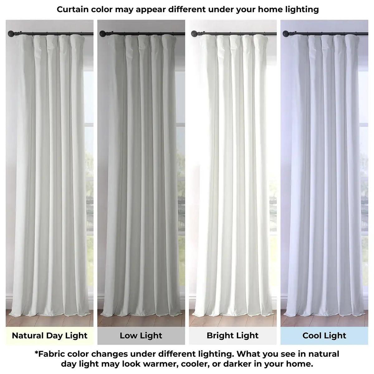 Pillow White Extra Wide Heritage Plush Velvet Room Darkening Curtain