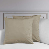 Light Beige Heritage Plush Velvet Cushion Covers - Pair - HalfPriceDrapes.com
