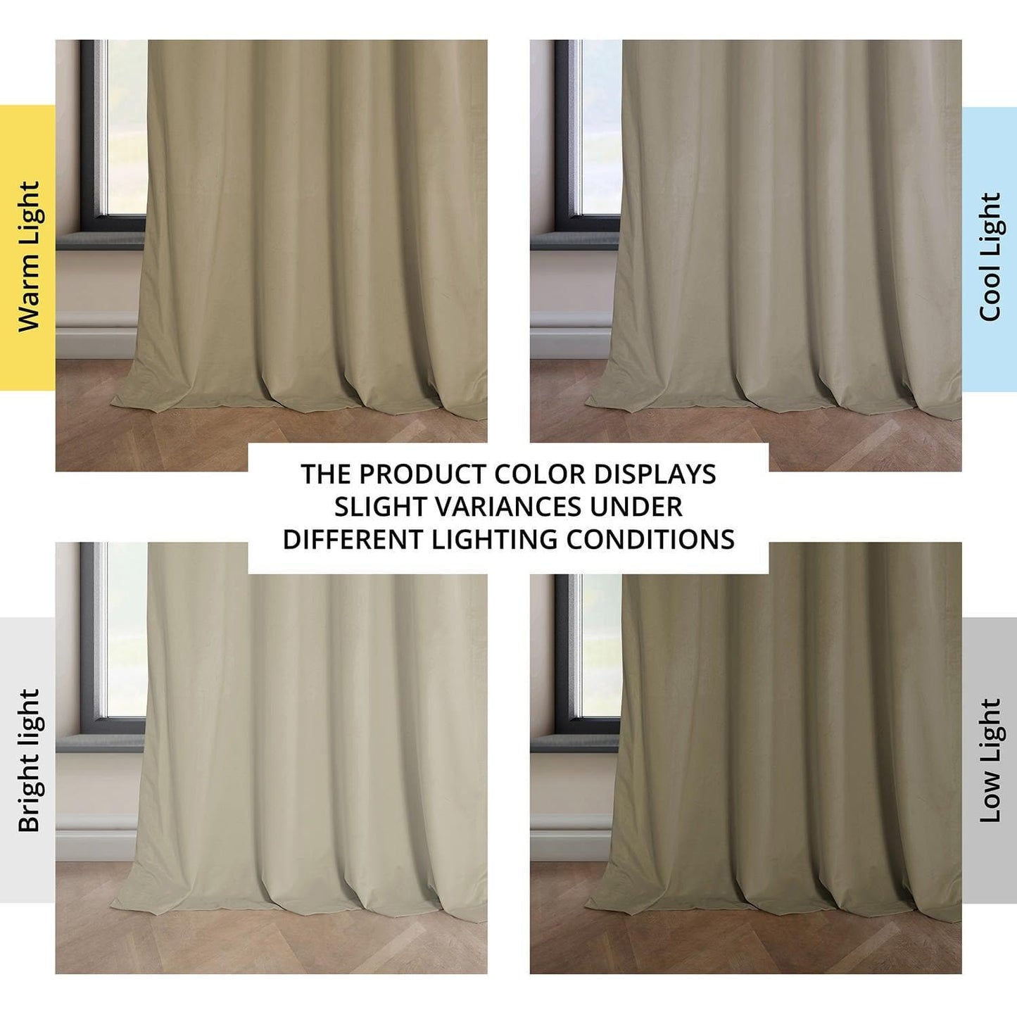 Light Beige Heritage Plush Velvet Curtain - HalfPriceDrapes.com