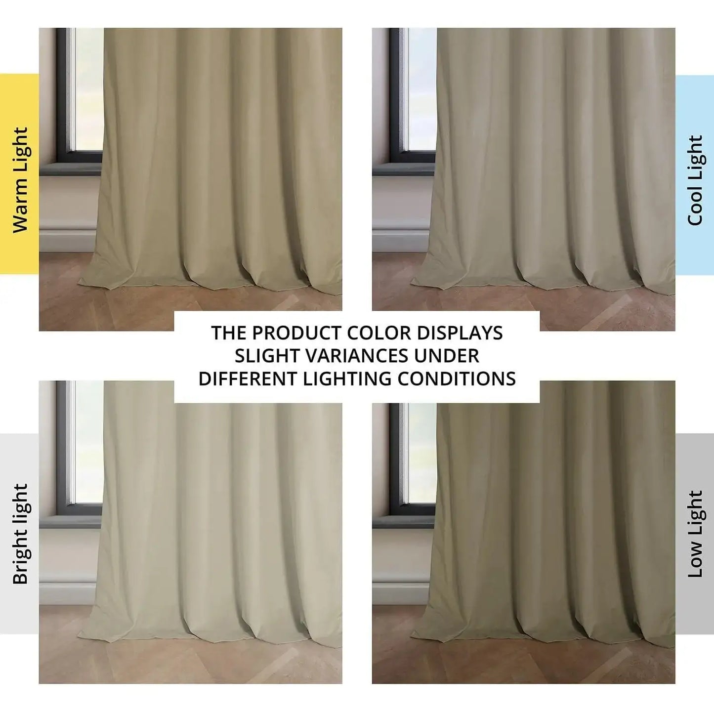 Light Beige Heritage Plush Velvet Curtain - HalfPriceDrapes.com