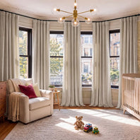 Light Beige Heritage Plush Velvet Room Darkening Curtain