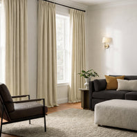 Light Beige Heritage Plush Velvet Custom Curtain