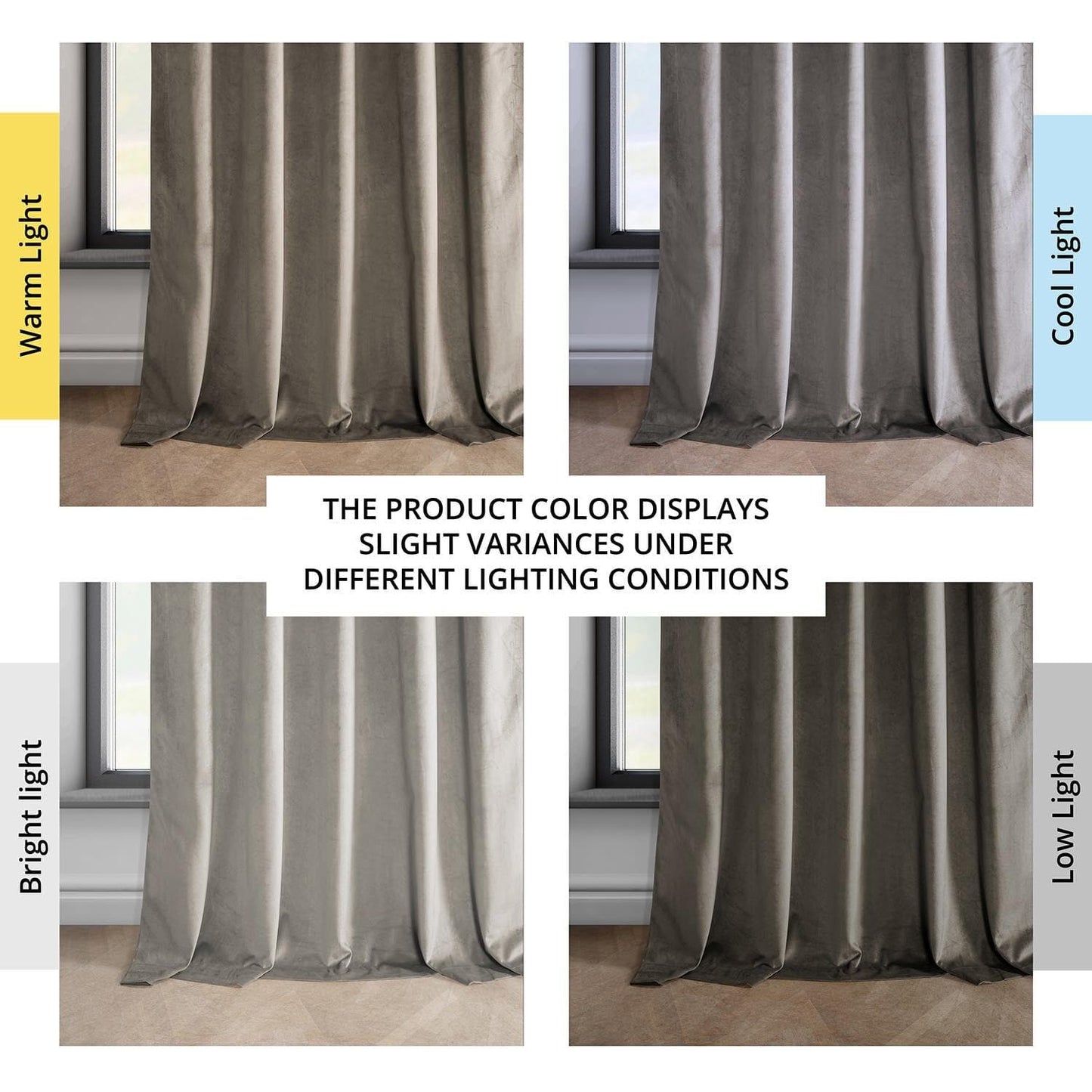 Gallery Taupe Heritage Plush Velvet Curtain - HalfPriceDrapes.com