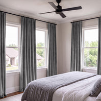 Destiny Grey Heritage Plush Velvet Custom Curtain