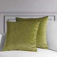 Retro Green Heritage Plush Velvet Cushion Covers - Pair - HalfPriceDrapes.com