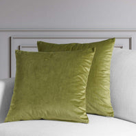 Retro Green Heritage Plush Velvet Cushion Covers - Pair - HalfPriceDrapes.com
