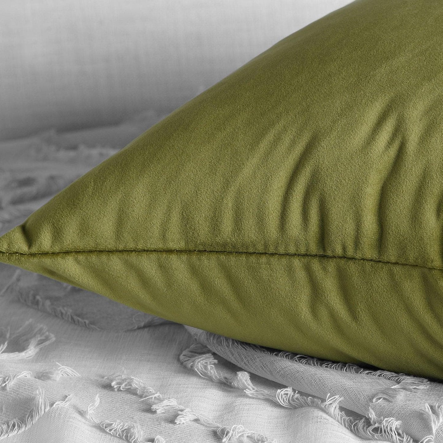 Retro Green Heritage Plush Velvet Cushion Covers - Pair - HalfPriceDrapes.com