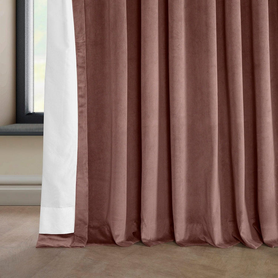 Wild Rose Extra Wide Heritage Plush Velvet Curtain - HalfPriceDrapes.com