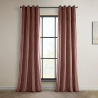 Wild Rose Grommet Heritage Plush Velvet Curtain - HalfPriceDrapes.com