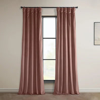 Wild Rose Heritage Plush Velvet Curtain - HalfPriceDrapes.com