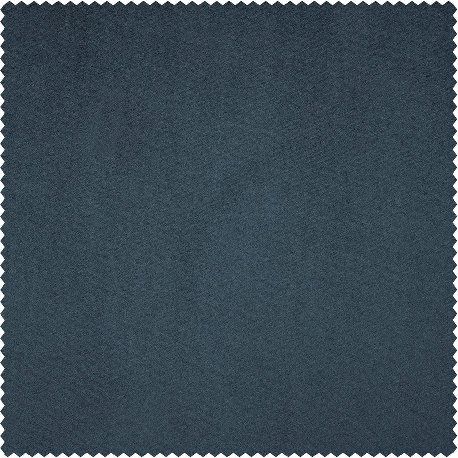 London Blue Heritage Plush Velvet Custom Curtain - HalfPriceDrapes.com