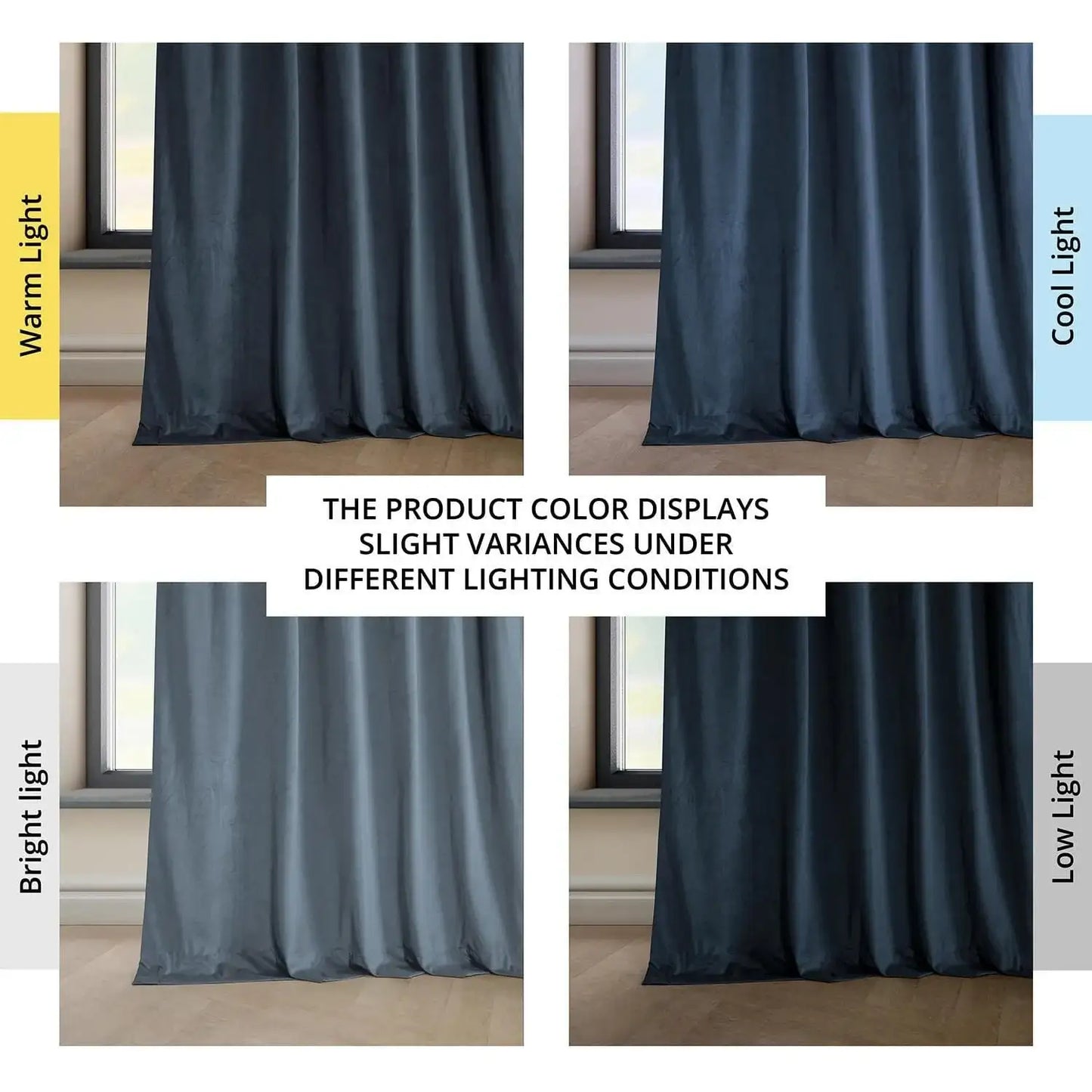 London Blue Heritage Plush Velvet Curtain - HalfPriceDrapes.com