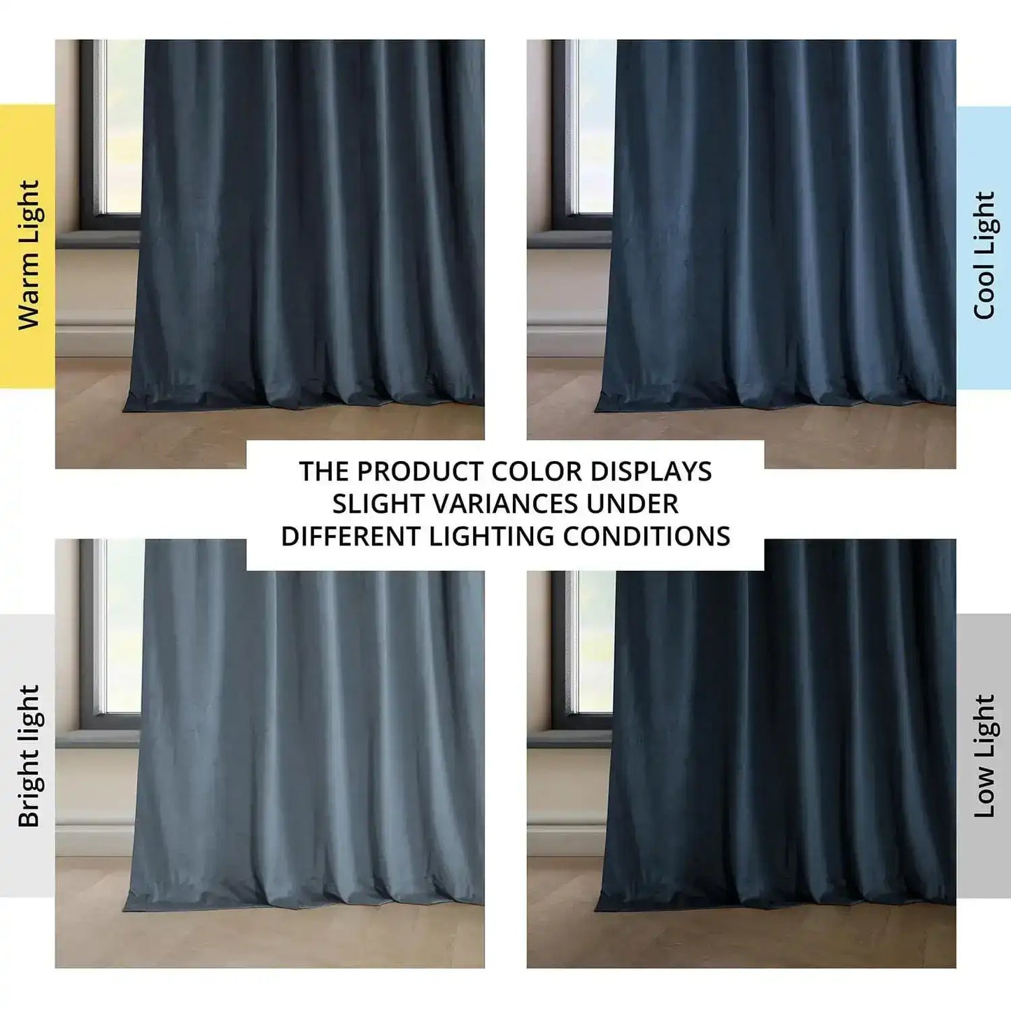 London Blue Heritage Plush Velvet Curtain - HalfPriceDrapes.com
