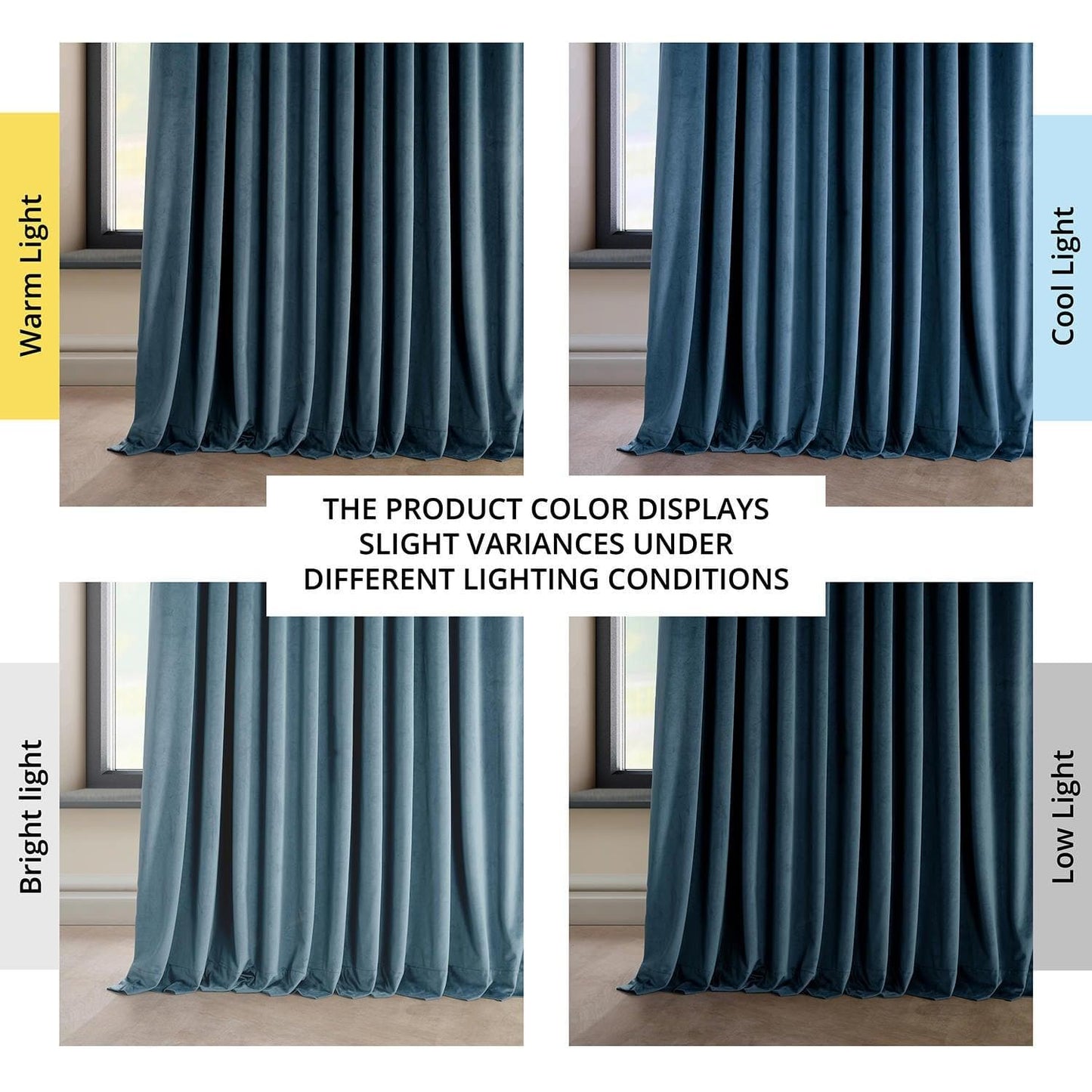Avalon Blue Extra Wide Heritage Plush Velvet Curtain - HalfPriceDrapes.com