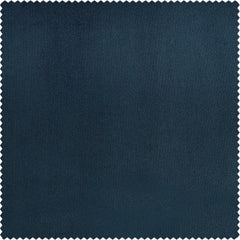 Avalon Blue Extra Wide Heritage Plush Velvet Room Darkening Curtain