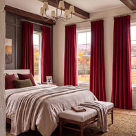 Cinema Red Heritage Plush Velvet Room Darkening Curtain