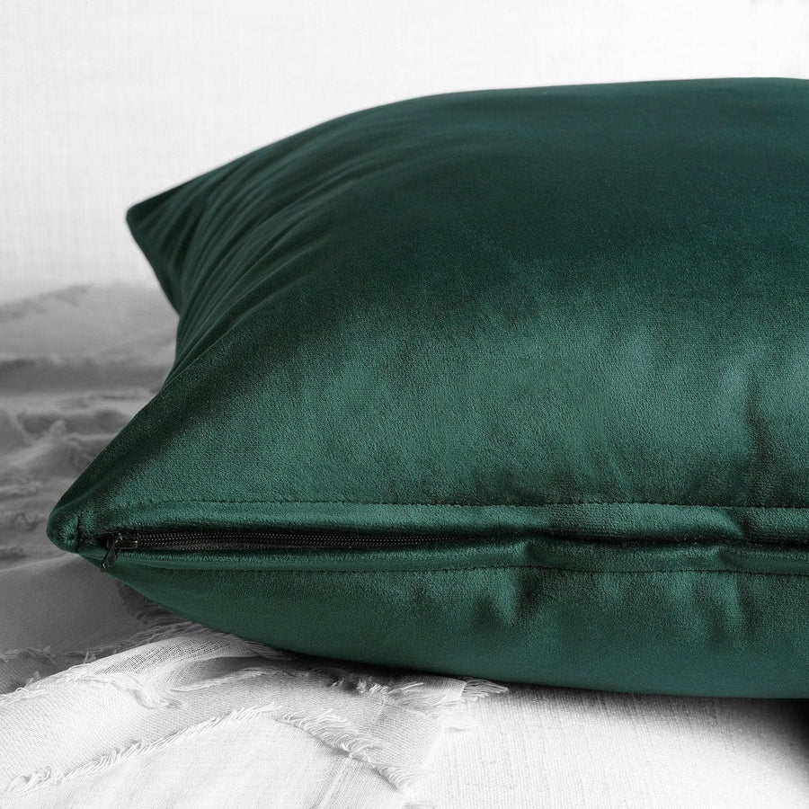 Forestry Green Heritage Plush Velvet Cushion Covers - Pair - HalfPriceDrapes.com