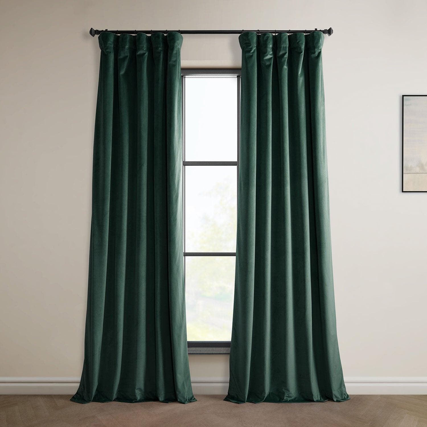 Bagaille VELOURS CURTAIN ★ GREEN Bagaille VELOURS CURTAIN ☆ GREEN Valgreta Dark green Velvet