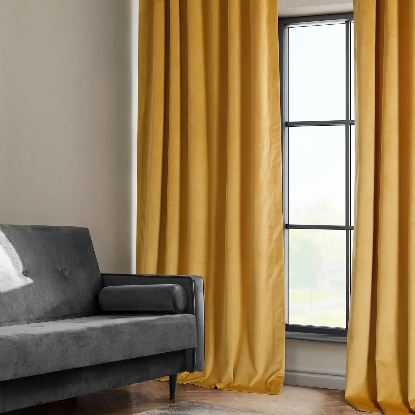 Aztec Gold Heritage Plush Velvet Custom Curtain