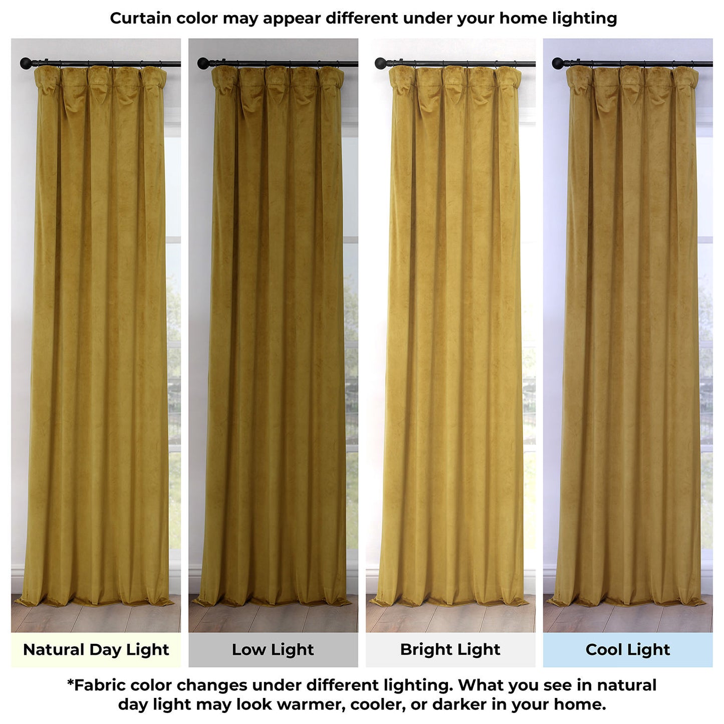 Peat Green Heritage Plush Velvet Room Darkening Curtain