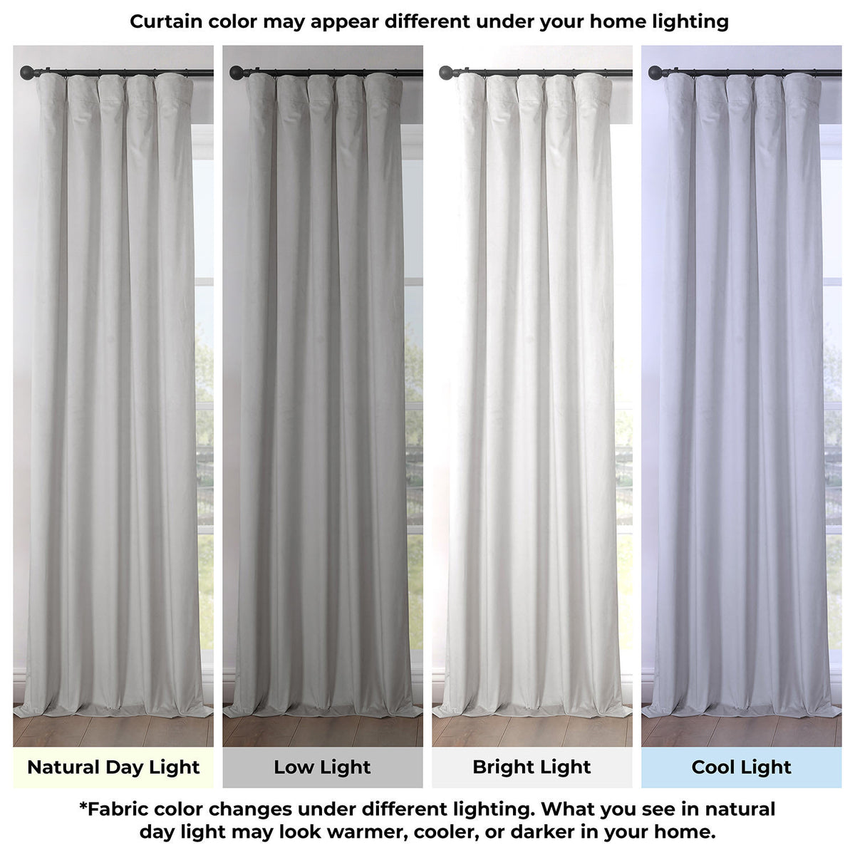 City Grey Heritage Plush Velvet Room Darkening Curtain