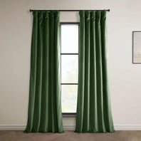 Eden Green Heritage Plush Velvet Curtain - HalfPriceDrapes.com