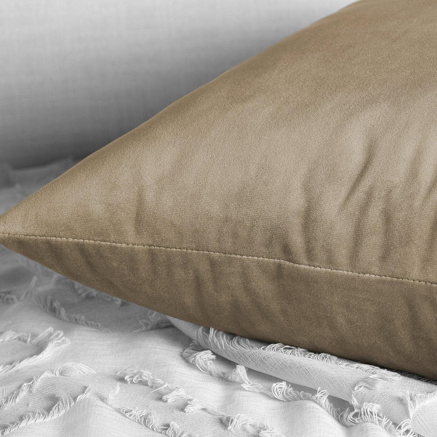 Museum Taupe Heritage Plush Velvet Cushion Covers - Pair - HalfPriceDrapes.com