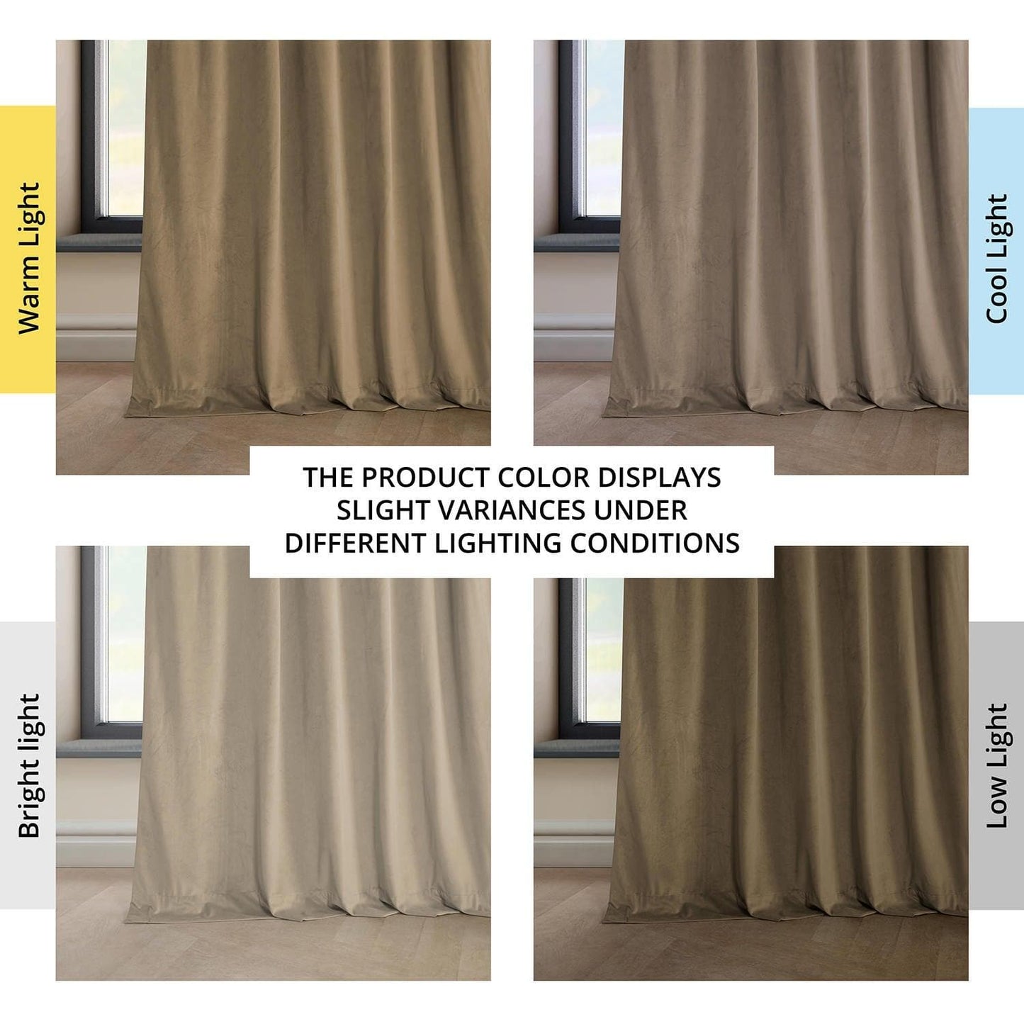 Museum Taupe Heritage Plush Velvet Curtain - HalfPriceDrapes.com