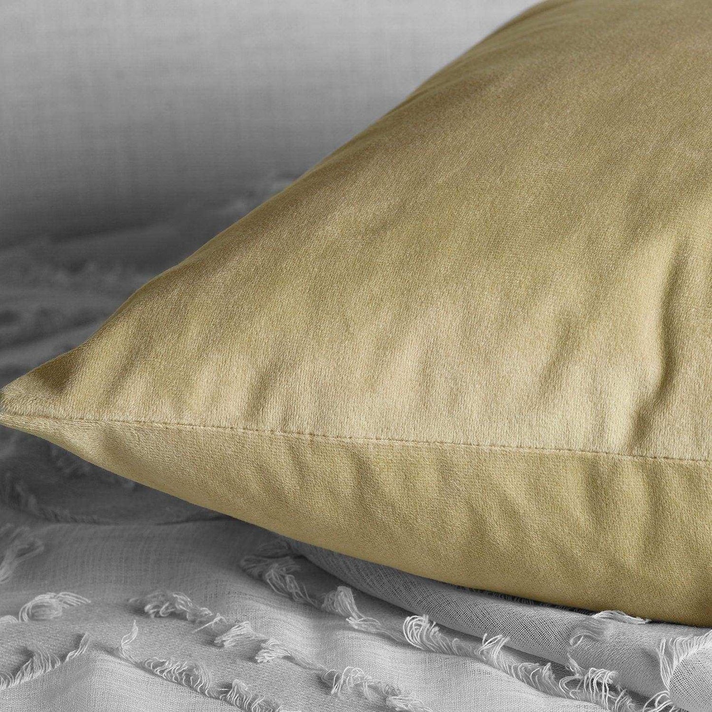 Western Tan Heritage Plush Velvet Cushion Covers - Pair - HalfPriceDrapes.com