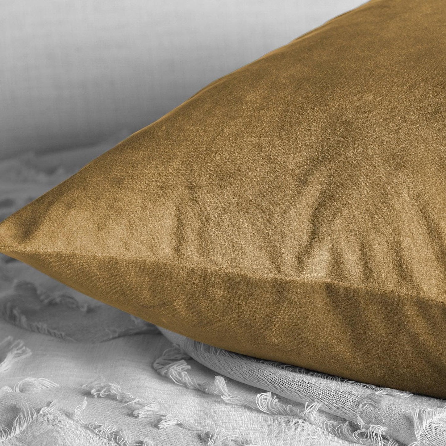 Retro Gold Heritage Plush Velvet Cushion Covers - Pair - HalfPriceDrapes.com