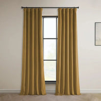 Retro Gold Heritage Plush Velvet Curtain - HalfPriceDrapes.com