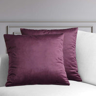Winter Plum Heritage Plush Velvet Cushion Covers - Pair - HalfPriceDrapes.com