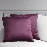 Winter Plum Heritage Plush Velvet Cushion Covers - Pair - HalfPriceDrapes.com
